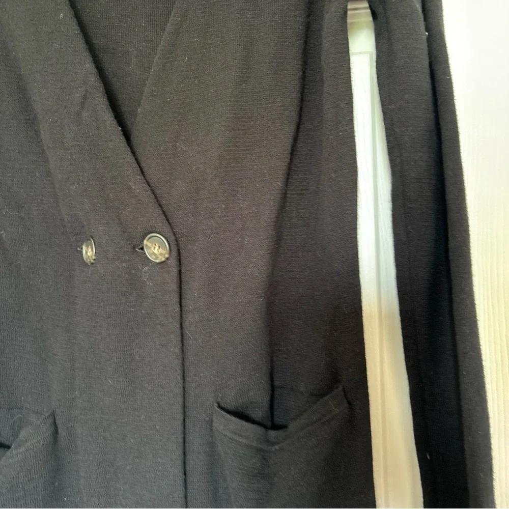 J. Crew Black Collarless Sweater Blazer Size Extra Extra Small